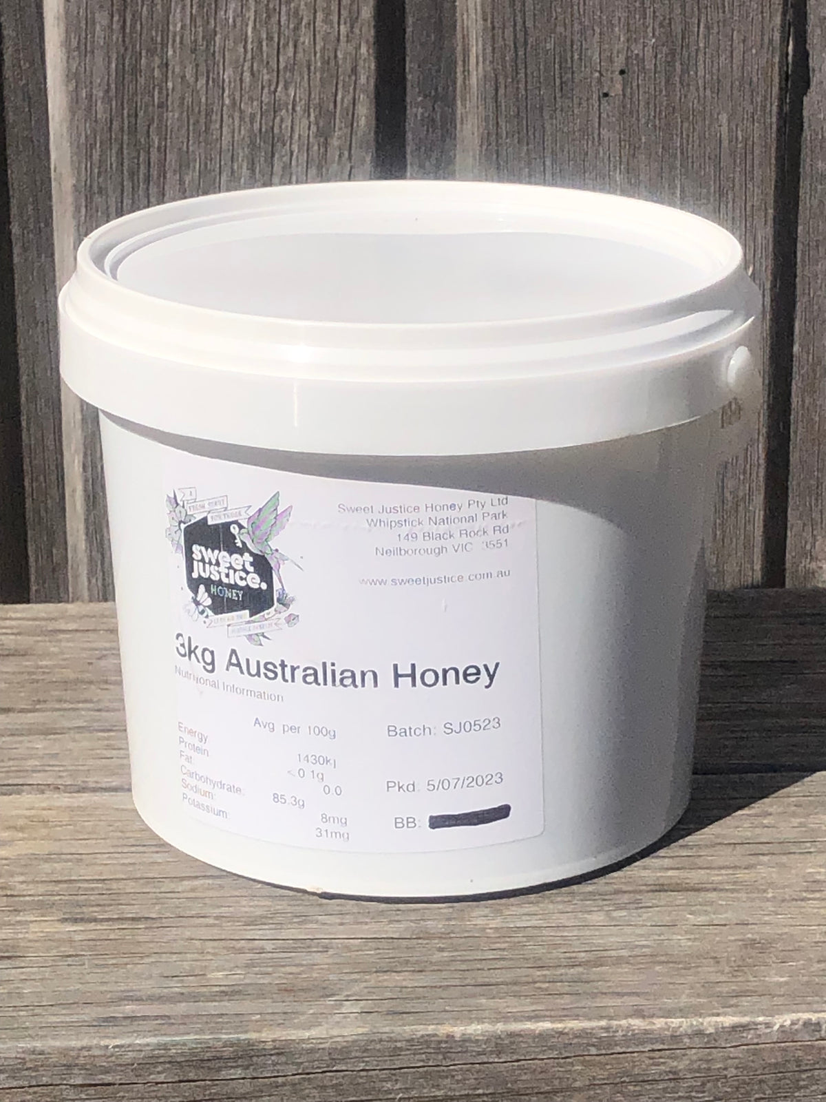 3kg tub of Pure Australian Honey, including delivery for just $15.50 per kg
